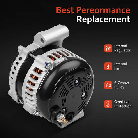 Alternator Replacement New 11598N 11598 4801778 Direct Fit OE Compliant For 11-18 3.6L Chrysler 300 front view