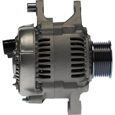 Side view of New Upgraded Alternator For Dodge Cummins Ram 5.9L 6BT 12 Valve 120 Amp 1990 1998 D250 D350 W250 W350 Replacement Fits OE Numbers