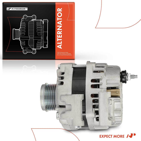 Alternator for Dodge Dart 2013 to 2016 2.0L 2.4L 12V 140A Direct Fit 6 Groove Decoupler Pulley Clockwise Rotation Replacement Part