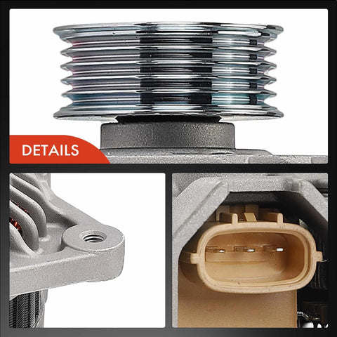 Close-up of Alternator Replacement For Subaru Impreza 2001 To 2005 2.0L 2.2L 2.5L And Saab 92X 2005 2.0L 12V 75A components