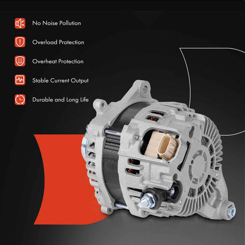 Alternator For Subaru Forester 2014 2015 2016 2017 2018 12V 130A Direct Fit Beefed Up Replacement With Six Groove Pulley Clockwise Rotation