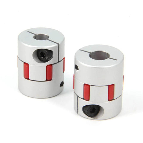 2PCS 8mm to 10mm Aluminium Plum Flexible Shaft Coupling Diameter25mm Length30mm 8x10mm Motor Connector Flexible Coupler