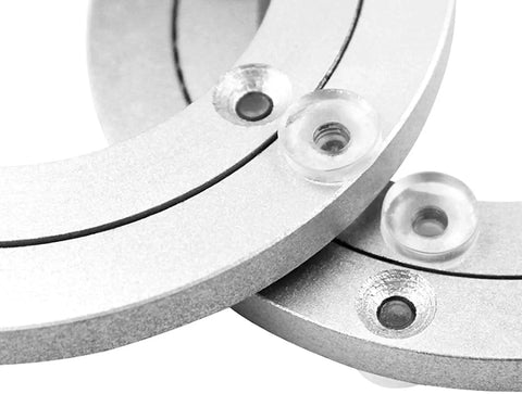 Heavy Duty Aluminium Alloy Turntable Bearing For Lazy Susan Rotating Plate with smooth swivel action and anti-slip feet