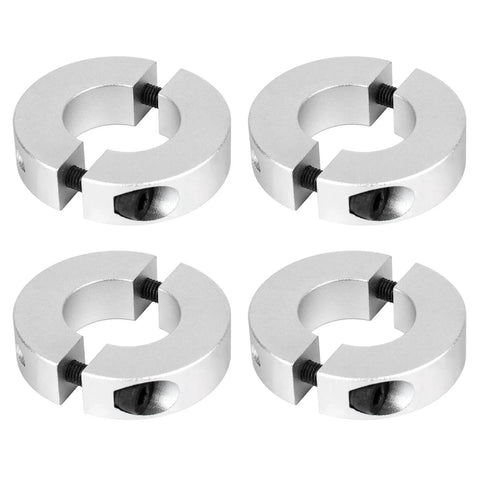 (Pack of 4) Split Shaft Collar Bore 20mm, Aluminum Alloy Two Halves Clamping Collar for Shaft, 40mm OD, 12mm Thickness, with M5 Set Screws