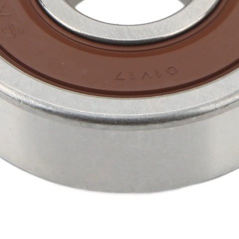 Close-up of Beefy Heavy Duty 6303 2RS Ball Bearing with aluminum alloy construction for maximum durability and low friction.
