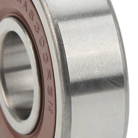 Close-up of Beefy Heavy Duty 6303 2RS Ball Bearing With Aluminum Alloy Construction for Maximum Durability and Low Friction.