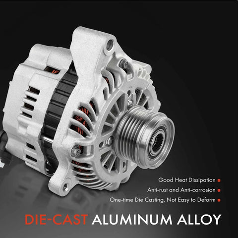 Alternator Replacement For Subaru Outback And Legacy 2013 2014 2.5L 12V 110Amp CW 6-Groove Clutch Pulley Direct Fit Plug-And-Play Kit
