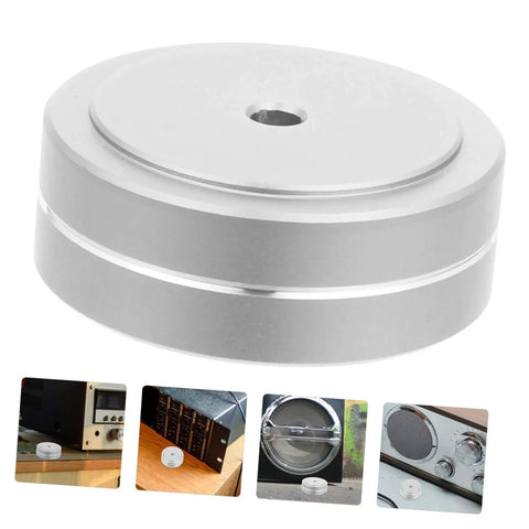Aluminum Anti Skid Isolation Feet For CD Players And Computer Setups Vibration Dampening Foot Pads Non Slip Bumpers For Electronics Keep Your Gear Stable And Protected Perfect For Audio Video Equipment Four Piece Set