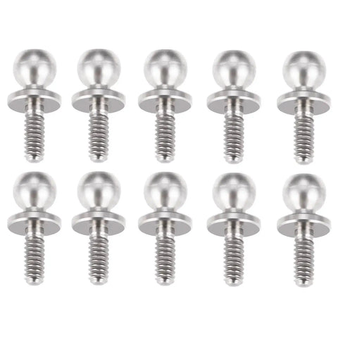 10Pcs Aluminum Alloy Ball Head Screws And Ball Studs Upgrade Parts For Losi 1/24 Micro B And 1/28 Micro T RC Car Buggy