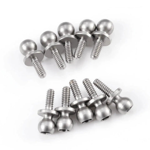 10Pcs Aluminum Alloy Ball Head Screws And Ball Studs Upgrade Parts For Losi 1/24 Micro B And 1/28 Micro T RC Car Buggy