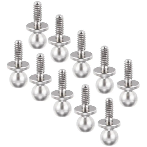 10Pcs Aluminum Alloy Ball Head Screws And Ball Studs Upgrade Parts For Losi 1/24 Micro B And 1/28 Micro T RC Car Buggy Durable Aluminum Alloy
