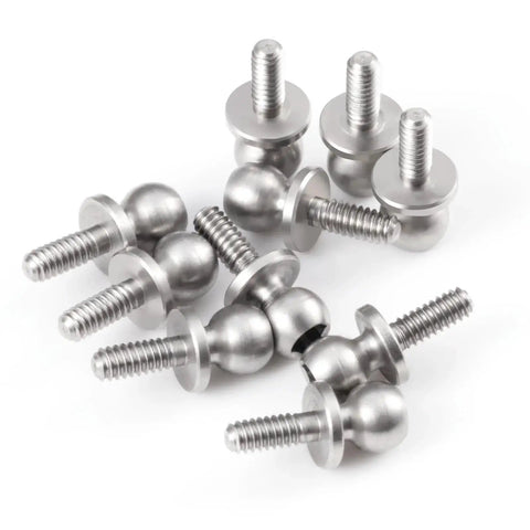 10Pcs Aluminum Alloy Ball Head Screws And Ball Studs Upgrade Parts For Losi 1/24 Micro B And 1/28 Micro T RC Car Buggy