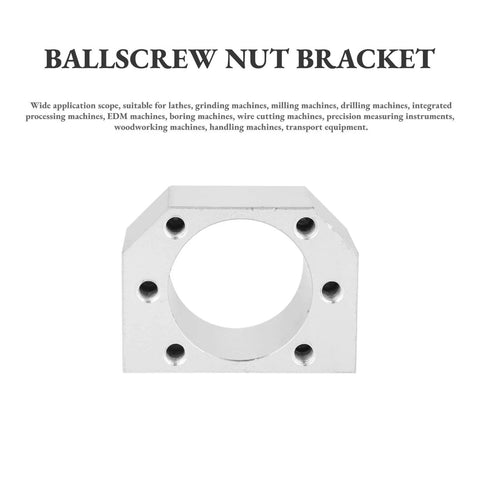 Front view of Dsg25h aluminum ballscrew nut bracket sfu2505 / sfu2510 housing seat mount, used for precise alignment.
