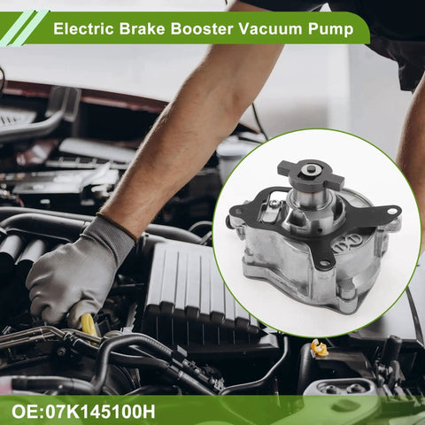 Mechanic installing Brake Vacuum Pump For Volkswagen Beetle Golf Jetta Passat Rabbit SportWagen And Audi TT RS 2 point 5L 2006 2014 OE 07K145100H in engine bay