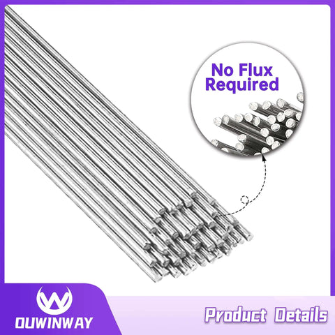 50 Pack One Sixteenth Inch By Thirteen Inch Aluminum Brazing Rods For Propane Torch Welding And Aluminum Repair Flux Core