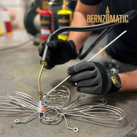 Professional Aluminum Brazing And Welding Rods For Home Repair Of Aluminum Windows Doors Gutters Siding And More Bernzomatic Two 12 Inch Rods With A 700 To 750 Degree Fahrenheit Working Temperature used for creative metalwork.