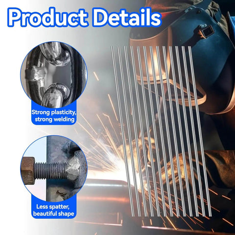Aluminum Brazing Rods 50 Pack Low Melt Aluminum Welding Rods 716 To 752 Degrees Fahrenheit showcased with welding sparks