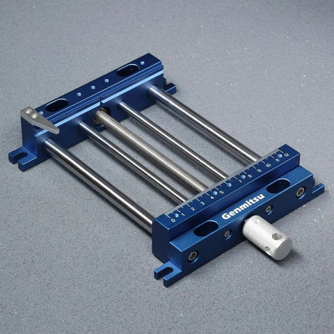 Beefy Aluminum Bench Vise Clamp For Precision CNC Router And Milling With Four Columns And Two Clamps, Genmitsu Upgrade