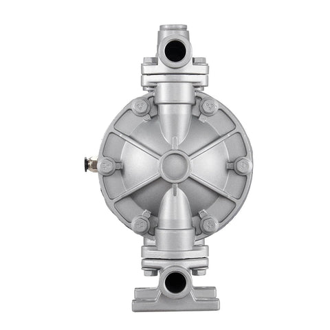 Front view of Air Operated Double Diaphragm Pump, 6.6 GPM, 3/8 inch Inlet & Outlet Pneumatic Waste Oil Transfer Pump, Max 100 PSI, Aluminum Alloy Body