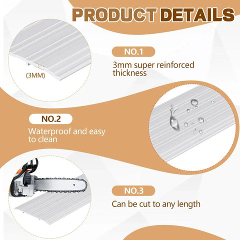 Features of 4 Pcs Aluminum Door Saddle Thresholds For Doorways And Interior Fluted Design Heavy Duty Commercial Grade Thresholds In Silver Finish