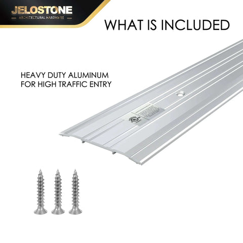 4''W x 1/4''H x 36''L- Aluminum Door Threshold (Mill Aluminum)- ADA accessible Barrier Free with screws included, B302A