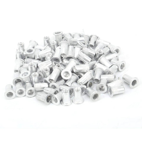 Pile of Aluminum Pull Riveting Nuts WJ30045 Flat Head Vertical Hardware Accessories M4 100Pcs for automotive use