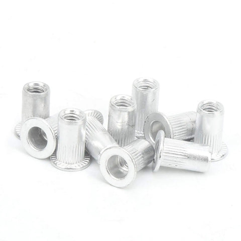 Aluminum Pull Riveting Nuts WJ30045 Flat Head Vertical Hardware Accessories M4 100Pcs Set For Automotive Aviation Railways