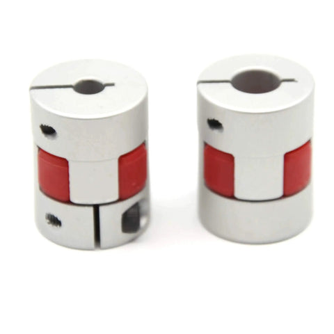 2 Pack Plum Shaped Aluminum Flexible Shaft Couplings 5mm To 8mm Bore D20 L25 For CNC Machines And Servo Motors