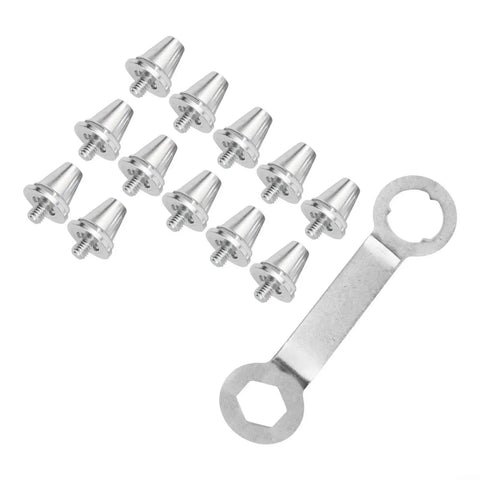 Aluminum Football Boot Studs Set 12 Pcs For Enhanced Traction 11mm 13mm 15mm with wrench included