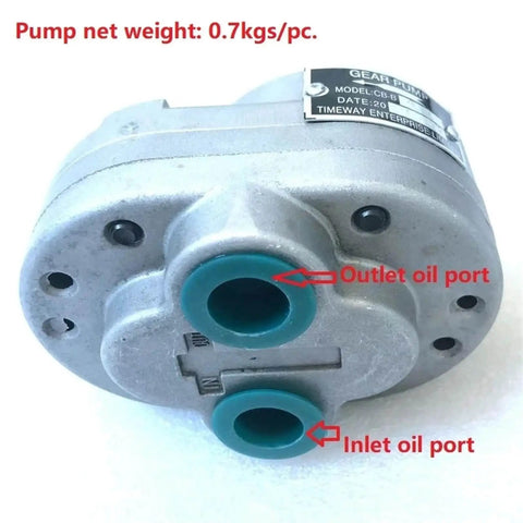 Hydraulic Gear Pump Oil Lubrication System For Machine Tools With Aluminum Alloy Housing front view showing inlet and outlet ports