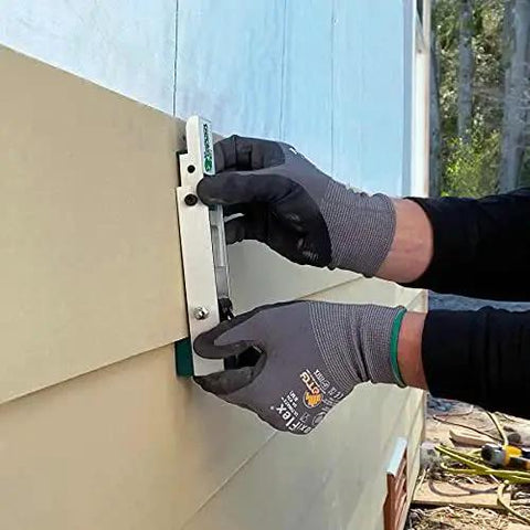 Aluminum Gecko Gauge for fiber cement siding offers precise height and spacing with a hands free mounting tool during installation