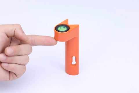 Adjustable Grade Rod Level Geoleni Aluminum Construction with 40 Minute Sensitivity Vial, orange finish