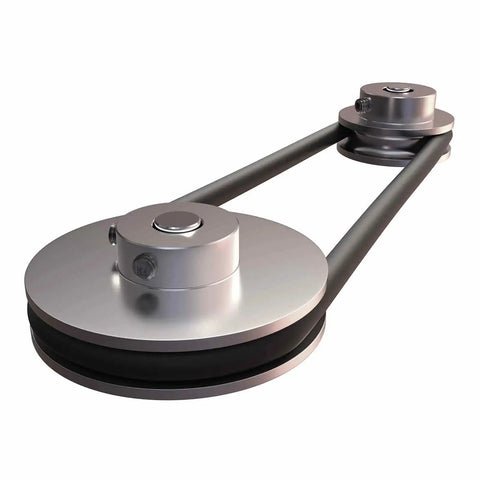 Aluminum Single Groove Pulley With 5mm Bore And 20mm Diameter Including Hex Wrench for compact belt drives in small motors.