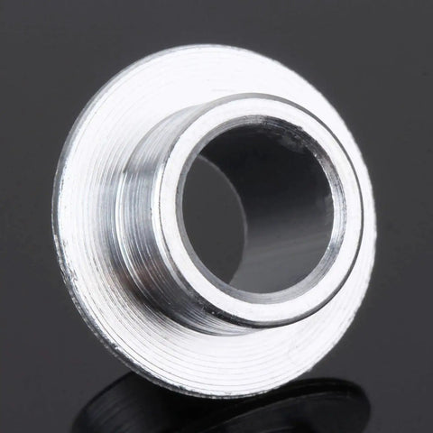 Close-up of aluminum bearing spacer for 8mm inline skate axles, part of 8-Pack Inline Skate Bearing Spacers For 8mm Axles Aluminum Wheel Center Spacers For Men And Women Outdoor Skating Durable Replacement Bushings For Smooth Rolling