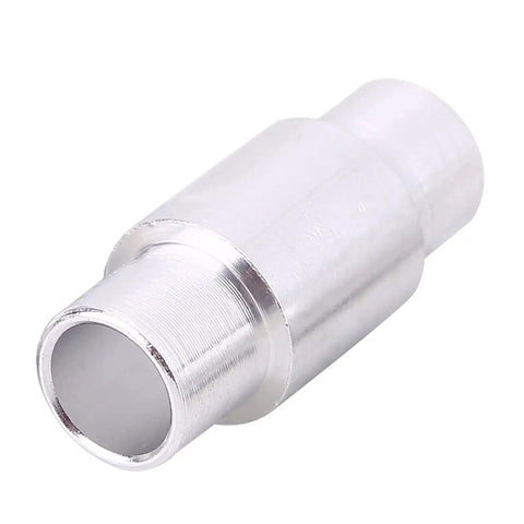 Close-up of an aluminum inline skate spacer for 6mm axles, part of the 10 Pack Aluminum Inline Skate Spacers For 6mm Axles With Ball Bearings.
