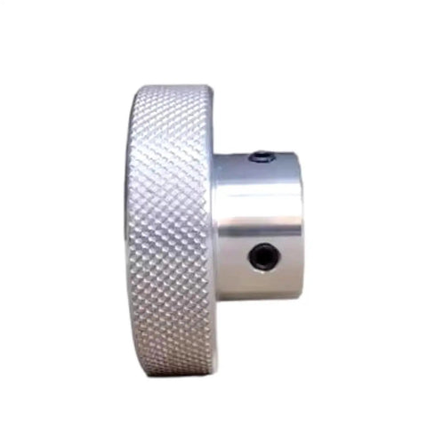 Aluminium Alloy Handwheel With Knurled Grip 80mm Outer Diameter 10mm Bore CNC Machined Precision side view