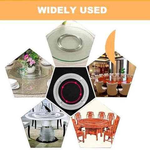 Multiple uses of 4 Inch Aluminum Alloy Lazy Susan Swivel Bearing, Heavy Duty Round Rotating Turntable Base for Dining Tables