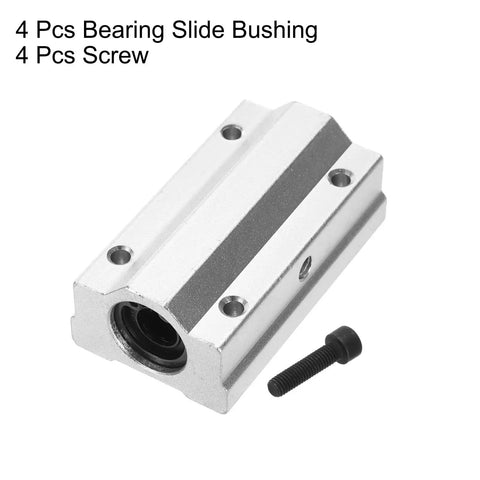 Heavy Duty Aluminum 68mm Long Linear Motion Bearing Slide Set For 10mm Round Shaft Two Pack SCS10UU Ball Bearing Block with Screw
