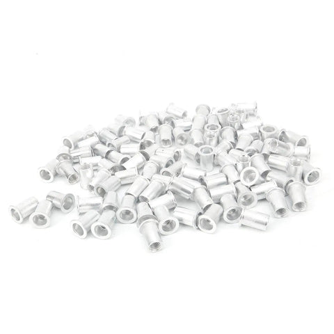 Aluminum Pull Rivet Nuts 100 Pcs Pack M10 Flat Head Vertical Rivnut Inserts for metal plates automotive aviation railway projects