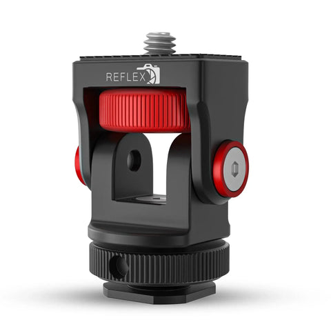 Aluminum Mini Ball Head With 360 Degree Rotation for Cameras Phones Monitors and LED Lights Supports Up To One Kilogram Cold Shoe Mount