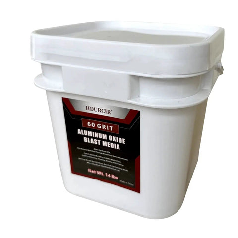 Aluminum Oxide Sand Blasting Media 14 Lb Bucket 60 Grit For Wet Or Dry Use In Blasting Cabinets And Handheld Guns