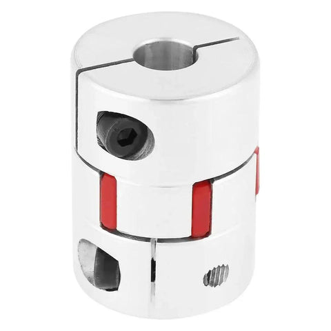 Aluminum Plum Shaped Flexible Shaft Coupling 10mm To 14mm Bore 30mm Diameter 40mm Length High Torque Connector