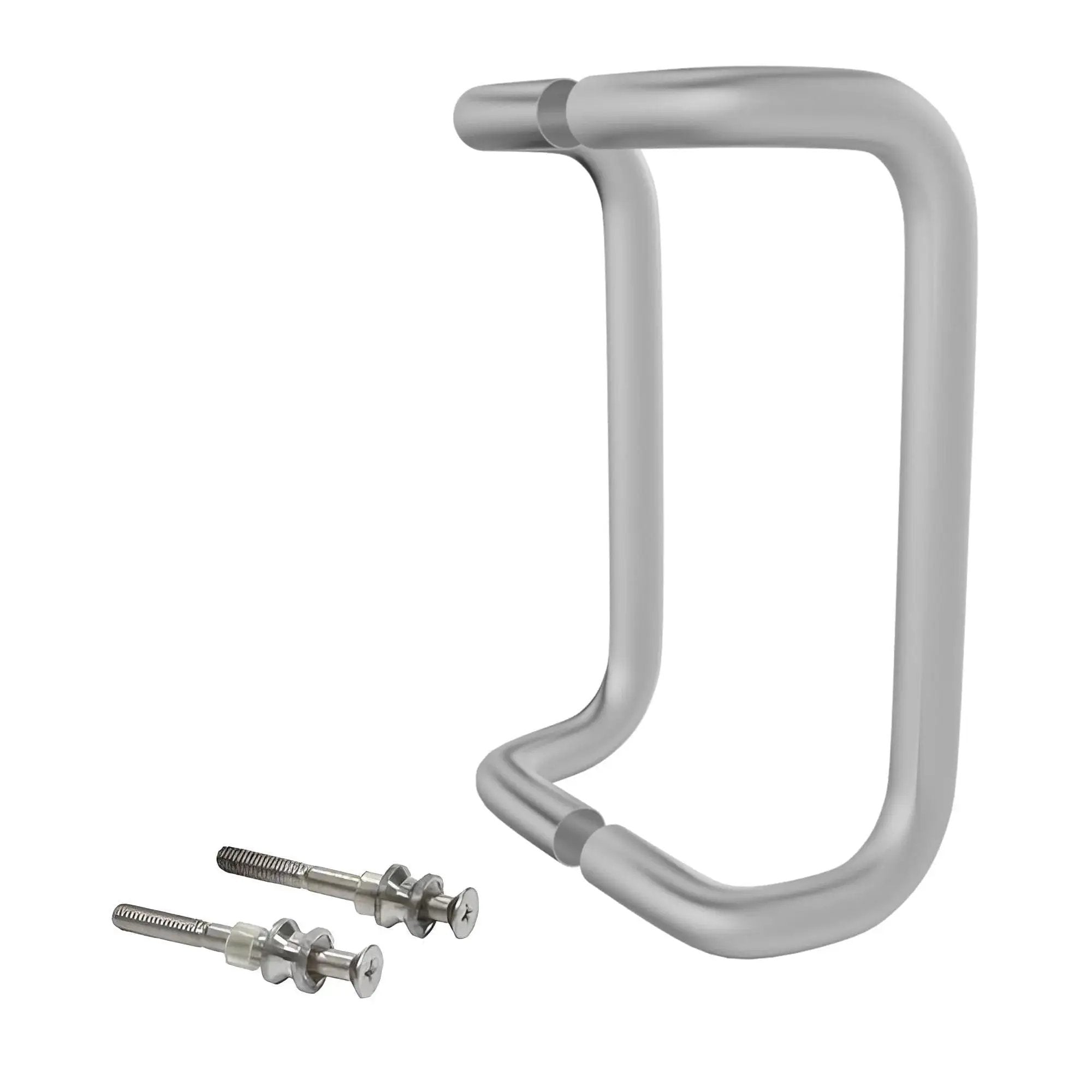 Offset Back To Back Aluminum Pull Handles With Clear A...