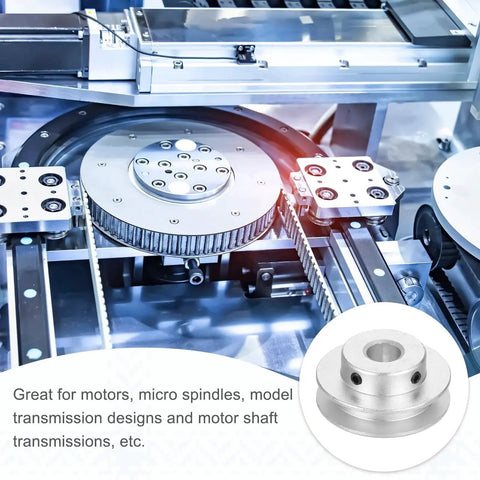 8mm Fixed Bore Aluminum Single Groove Pulley 20mm Outer Diameter in a motor drive assembly.
