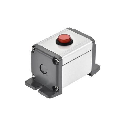 Aluminum Single Hole Switch Button Station Box with 16mm Button Hole PG7 Cable Gland and Mounting Base for Control Panels
