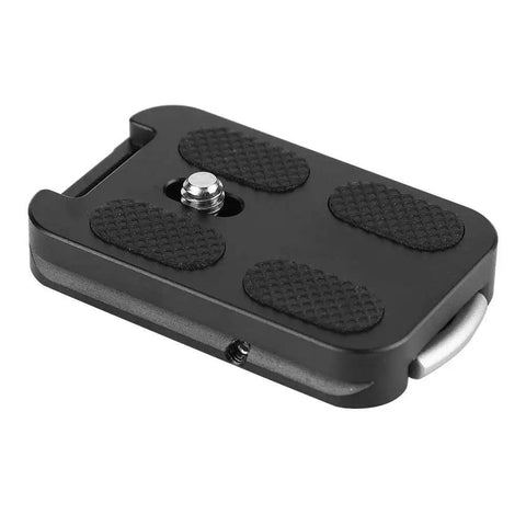 Aluminum Alloy QR 60 Quick Release Plate with One Quarter Inch Screw Mount, anti-slip rubber pads, and attachment loop for Arca Swiss Ball Head Tripod.