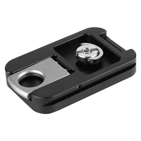 Aluminum Alloy QR 60 Quick Release Plate with One Quarter Inch Screw Mount and Anti Slip Rubber Pads for Tripods