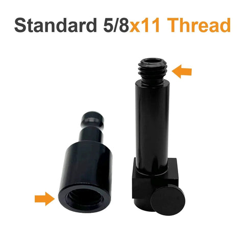 Aluminum Quick Release Adapter For RTK GNSS Systems And Prism Poles, Universal Five Eighths By Eleven Threaded Design