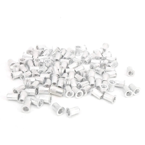 Pull Rivet Nuts Aluminum Set M3 To M10 For Metal Plates And Pipes Heavy Duty Galvanized Aluminum Fasteners shown in a pile