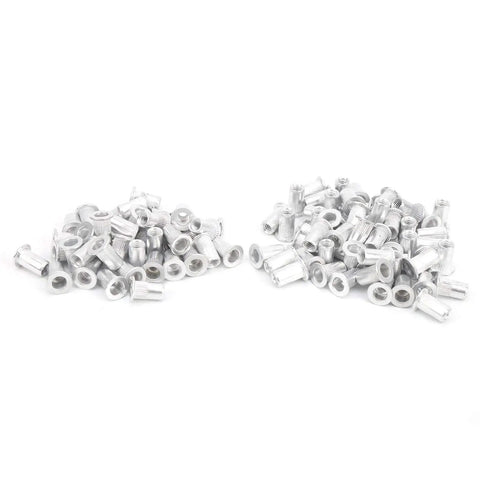 100 Pcs Aluminum Flat Head Pull Rivet Nuts M4 Rivnuts For Auto Aviation Rail Furniture And Industrial Projects Vertical Hardware